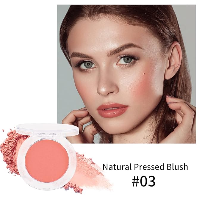 Boobeen Single Color Blush Face Blush Palette Matte Easily, Lightweight