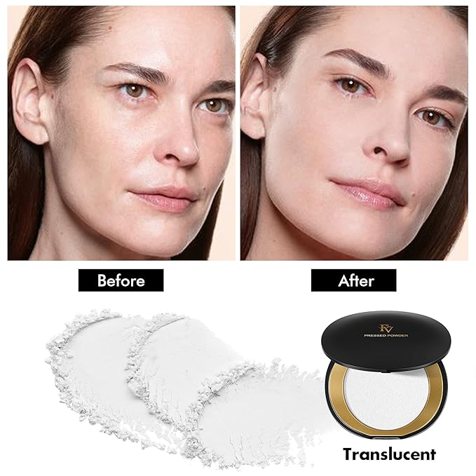 FV Talc-Free Medium Coverage Pressed Powder, Long-Lasting, Oil 0.28 Oz