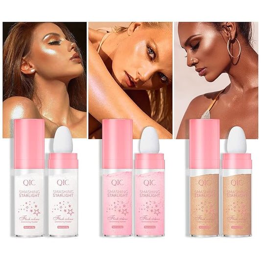 3 Colors Polvo De Hadas Highlighter Powder Stick Body Glow
