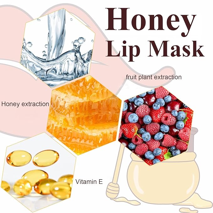 Honey Pot Lip Balm, 4Pcs Honey Hydrating