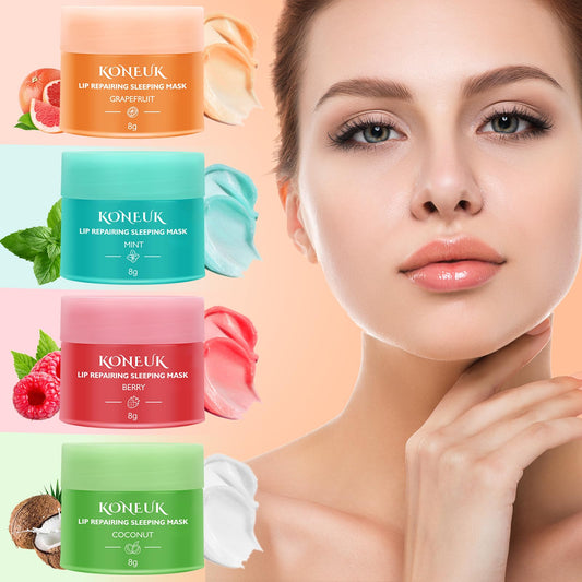 12 Pack Lip Sleeping Mask Set, Overnight Lip Treatment, Nourish and Hydrate Lip Mask With Vitamin C and Coconut Oil, Lip Balm for Dry Lips, Reduce Lip Lines and Improve Lip Color