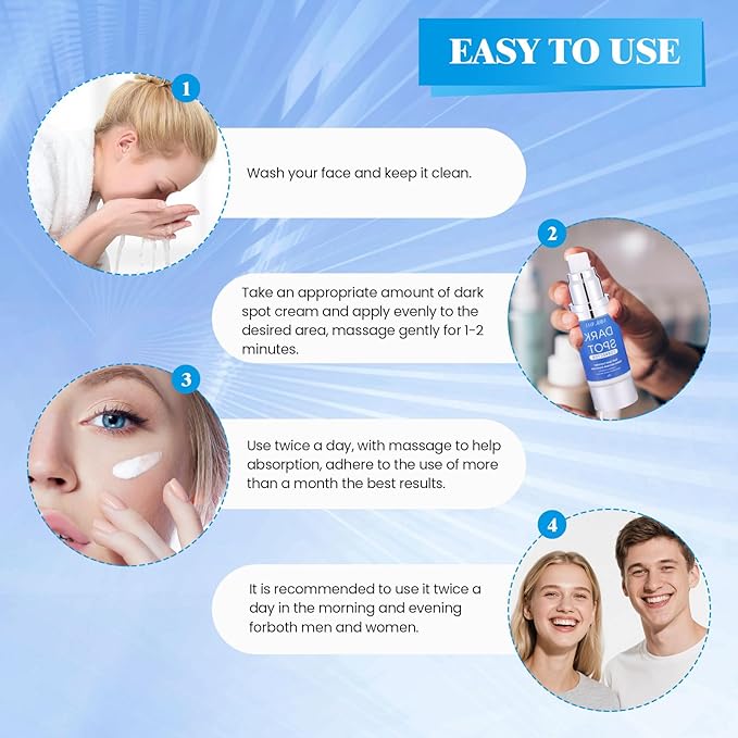 Dark Spot Remover for Face,Dark Spot Corrector, Dark Spot Serum for Sun Spots, Age Spots, Brown Spots,Acne Scars,Melasma Brown Spot -Advanced Formula with Niacinamide Retinol for Women (1.0 Fl Oz)