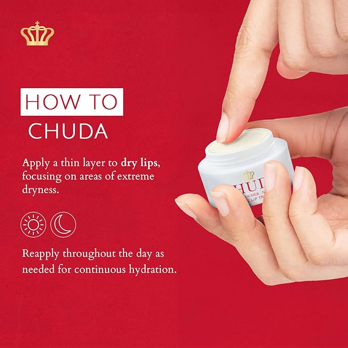 Chuda Hydrating Lip Treatment, Lip Moisturizer with Remedea Compound - 5ml Made in USA, Plumping Lip Balm, Anti Aging Lip Balm Chapped and Dry Lips Treatment, Intense Hydrating Daily Lip Care