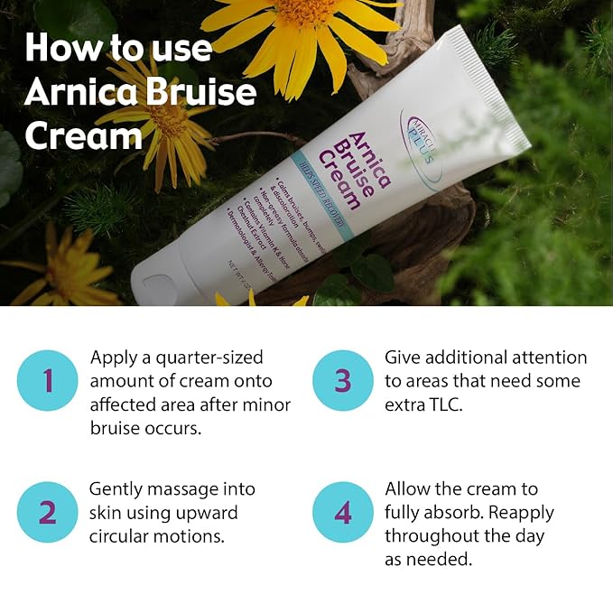 Miracle Plus Bruise Cream Extra Strength Arnica Cream Relief Lotion For Bruising And Swelling On Skin | Arnica Gel, Vitamin K Cream, Skin Care | Moisturizing Bruise Formula W/Horse Chestnut, 2-Pack