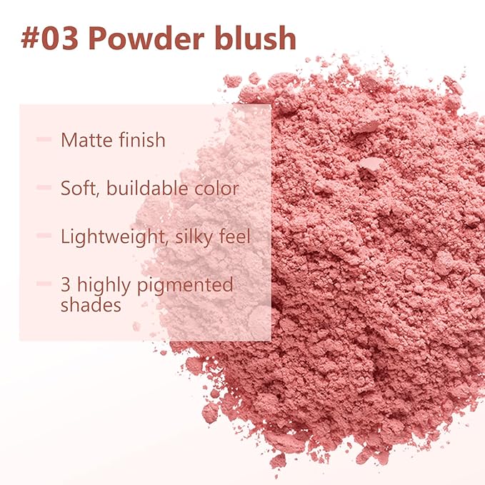 Boobeen Loose Blush Powder Air Cushion Blush, Face Matte Finish
