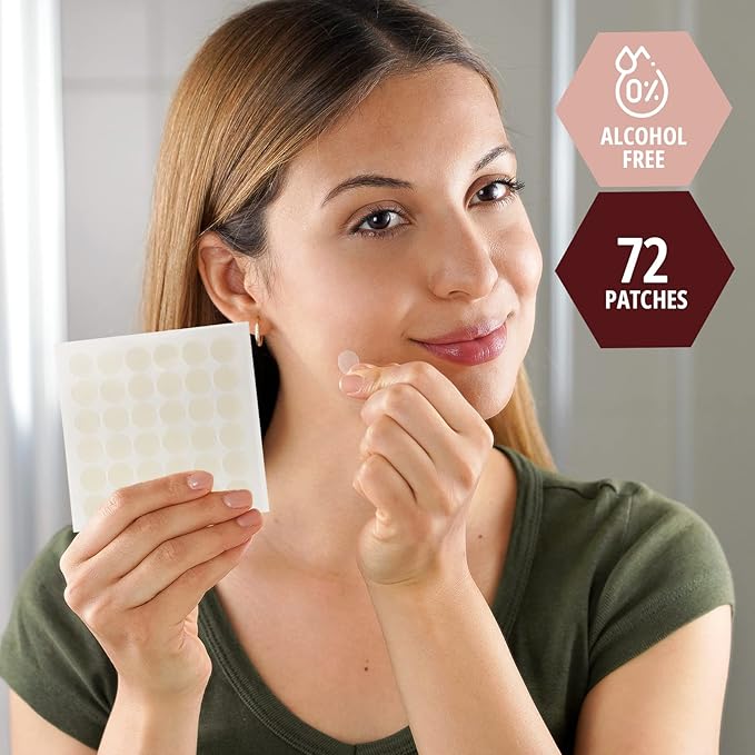 MED PRIDE Hydrocolloid Spot Bandages Pimple Patches 72 Count Clear Sterile Overnight Spot Patches for Pimples & Zits