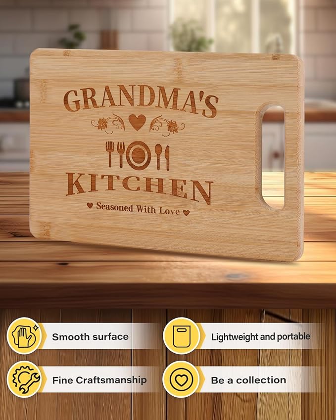 Gifts for Grandma 11x7 inch, Mothers Day Grandma Birthday Christmas Gifts Thoughtful Cutting Board, Unique Grandmother Gift Ideas
