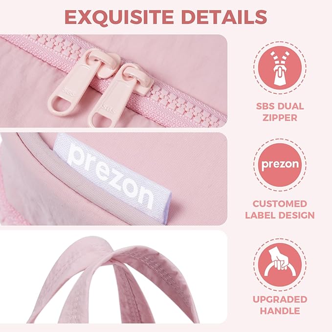 Toiletry Bag For women,Portable Hanging Organizer,4 Leakproof Compartment for full-sized Conditioner, Brushes Set, Makeup Accessories,Visible and easy to access.L-pink