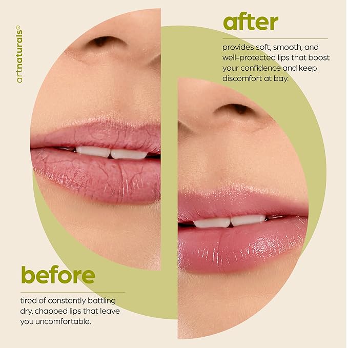 ArtNaturals Organic Beeswax Lip Balm Gift Oils