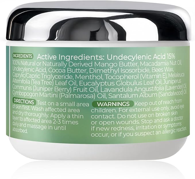 PURPLE CANYON Anti Fungal Balm with 15% Undecylenic Acid – Natural Antifungal Cream for Athletes Foot, Jock Itch & Ringworm – Soothing Relief with Tea Tree, Menthol & Healing Essential Oils