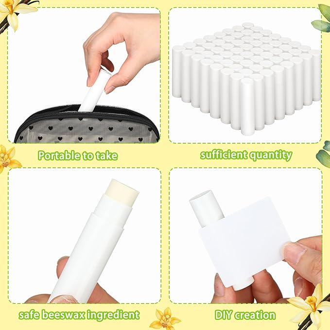 Demissle 150 Pcs Unlabeled Lip Balm Favors(Vanilla)
