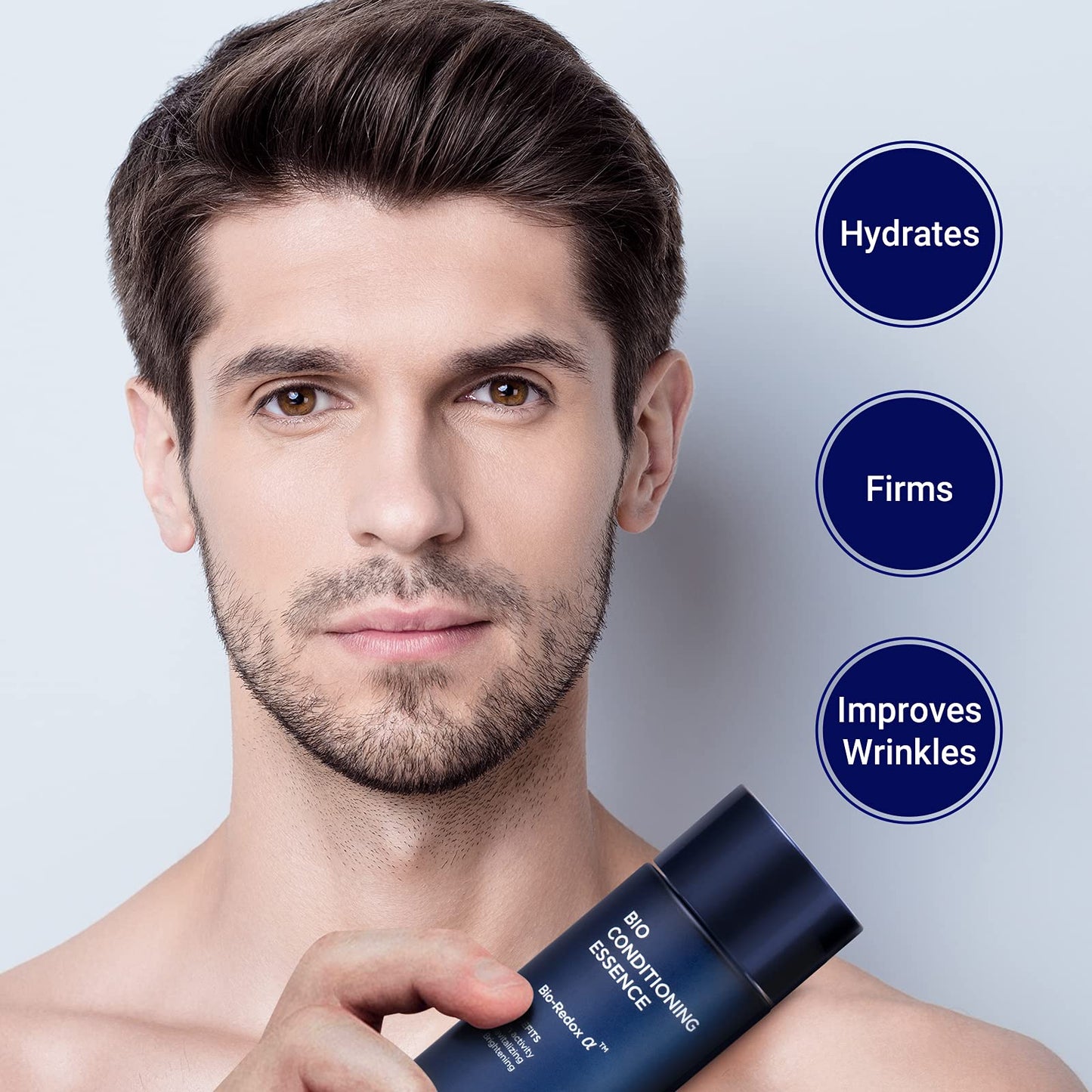 IOPE MEN BIO Anti-aging & Moisturizing Set, Cleanser, Emulsion, Conditioning Essence Serum and Soothing Aftershave, HOMME Korean Skincare by Amorepacific