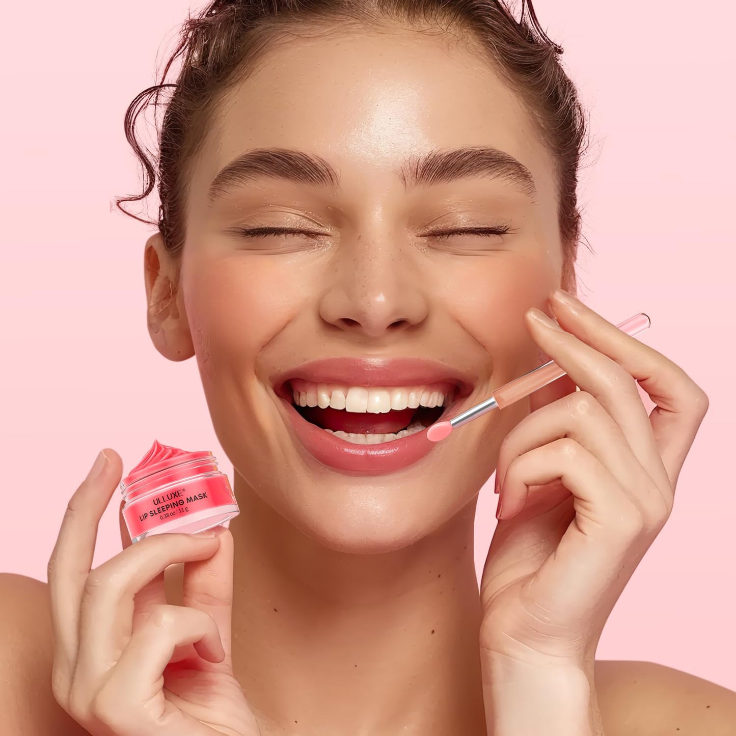 Lip Mask Set 4 Pcs, Overnight Lip Sleeping Mask with Shea Butter, Hyaluronic Acid & Vitamin C Nourishes Hydrates Dry, Flaky Lips, Moisturizing Lip Repair Balm & Butter, Lip Care Gift for Women