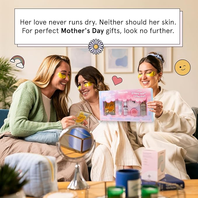 grace & stella Award Winning Skin Care Set - Gifts for Her - Travel Essentials with Under Eye Masks, Serum, Cleanser, Lip Balm - Birthdays, Bachelorette, Bridesmaids, Teen Gifts - Vegan Self Care