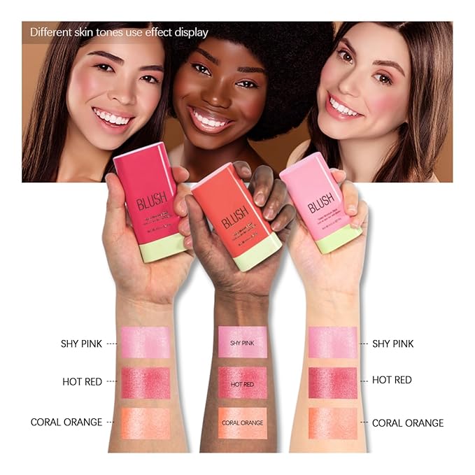 Blush Stick, Cream Blush Stick for Cheeks &