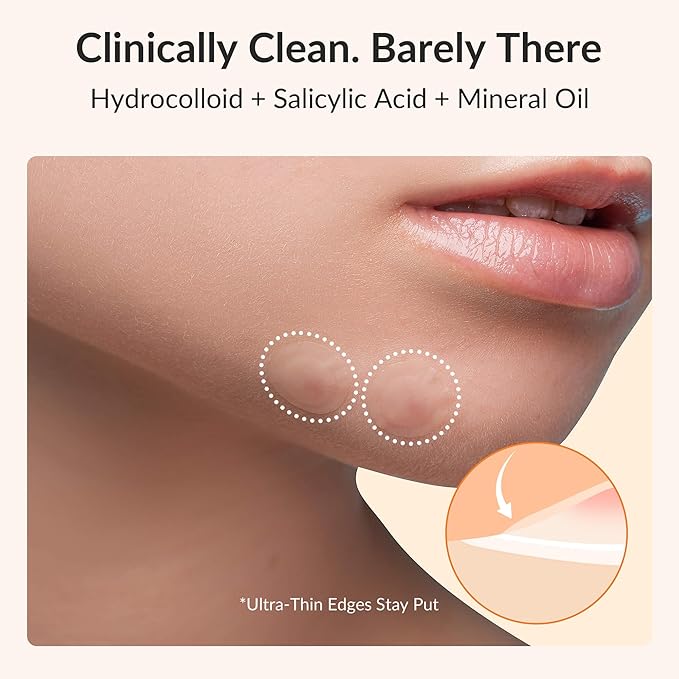 Korean Pimple Patches – 4 Size Invisible Acne Stickers with Salicylic Acid & Hydrocolloid Miracle Patches for Pimples Zit Stickers Blemish Dots Pimple Stickers for Face - 36 Count