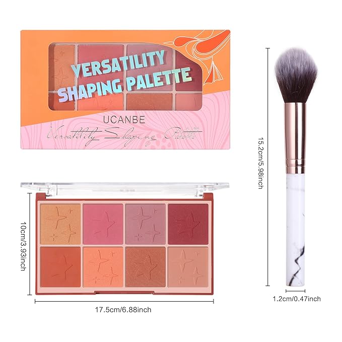 8 Colors Face Matte Blush Palette Shading Blusher