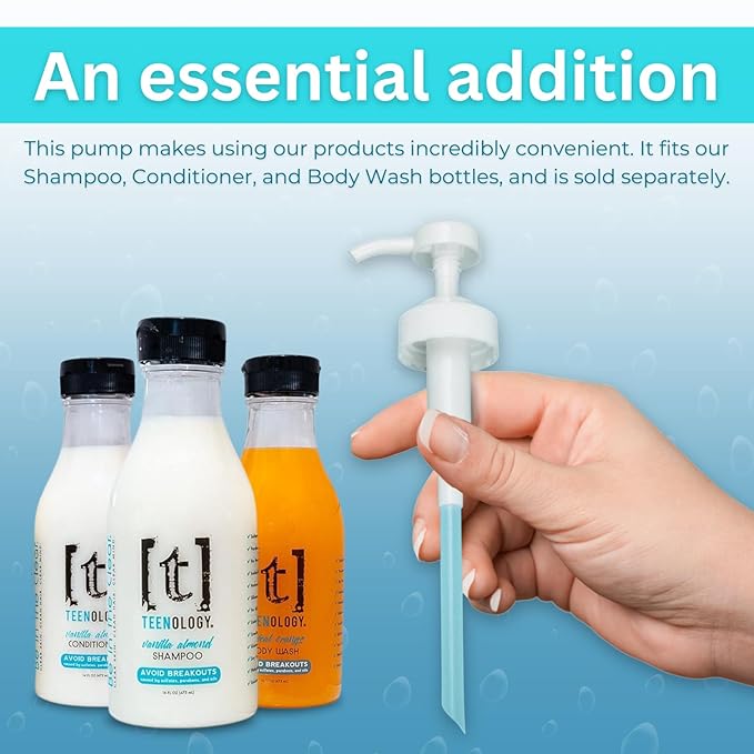 Teenology Conditioner for Teens - Avoid Forehead and Body Acne - Sulfate and Paraben Free, Noncomedogenic, Natural Botanical Extracts, NEW Fresh Papaya - 16 oz.