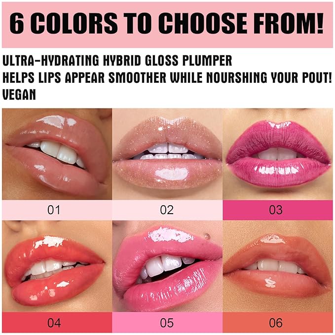 Glossy Finish Lip Glow Oil,Lip Plumping Lines