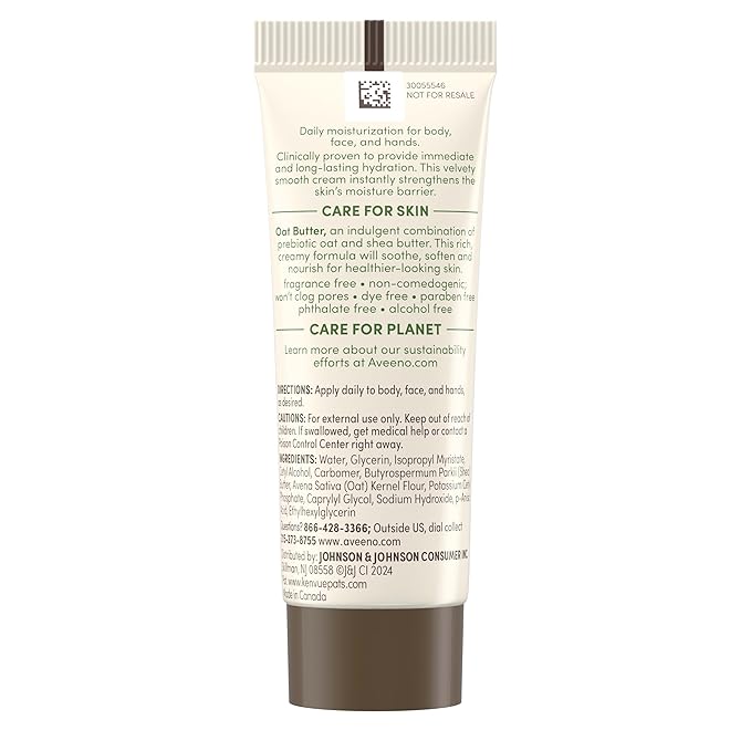 Aveeno Skin-care Bundle for Sensitive Skin, Calm + Restore Triple Oat Hydrating Face Serum, 1 fl. oz, & Trial Size Daily Moisturizing Cream + Prebiotic Oat, 0.5 oz, Fragrance Free, Two Items
