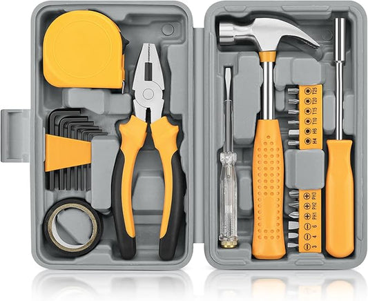24pcs Home DIY Tool Kit for Household, Office & Garage - General Repair Small Hand Tool Set with Storage Case