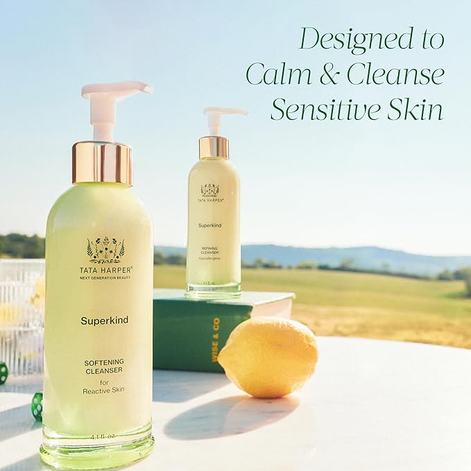 Tata Harper Superkind Softening Cleanser, Gentle Cleanser for Sensitive Skin, Hypoallergenic Skincare, Fragrance Free, Natural Skincare, Dermatologist Tested, Vegan, 125ml