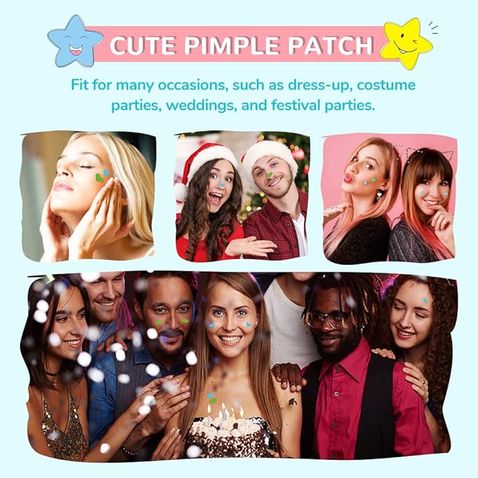 Acne Patch Pimple Patch, Hydrocolloid Acne Stickers Acne Patch, 108 Dots Patches Acne Absorbing Cover Patch for for Acne Blemish, Pimples, Whiteheads, Zit,12mm & 8mm