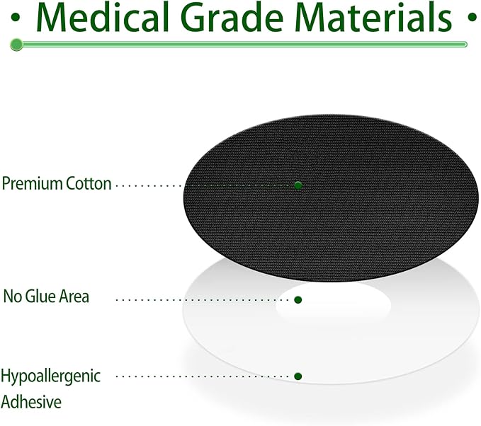 G7 Adhesive Patches Waterproof 20 Pack Overpatch for G7 & Stelo Flexible CGM Tape Hypoallergenic & Latex-Free Stelo Overlay Patch for 10-15 Days Long Stay Without Glue in The Center, Black