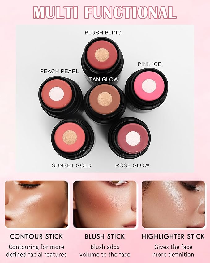 Cream Blush Stick Makeup for Cheeks, Multi Blush for Women-05