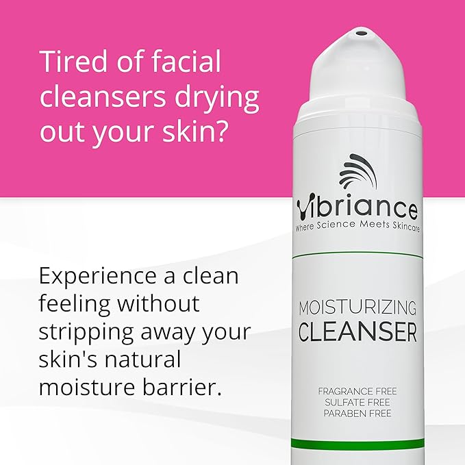 Vibriance Moisturizing Cleanser - Hydrating Sensitive Daily Face Wash, Gentle Facial Cleanser for Mature Skin, Women Over 50