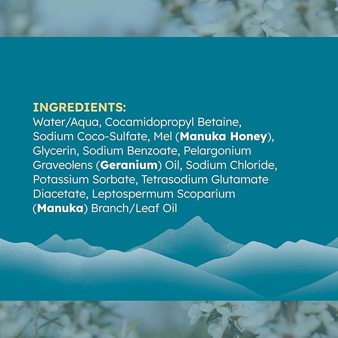 Manuka Honey Body Wash (7 Oz) - Moisturizing Skin Care Body Soap with Manuka Honey & Oil for Acne, Dry, or Sensitive Skin - Moisturizing Travel Size Shower Gel for Women & Men