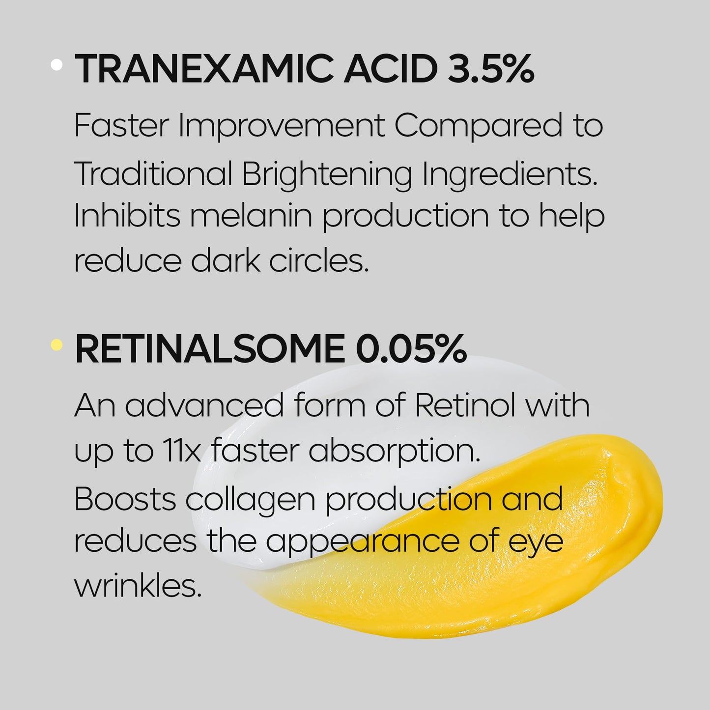 Dr.Melaxin TX Tranexamic Acid Retinalsome Dual Eye Cream with Adenosine Niacinamide for Dark circle Repairing | Daily Anti-Aging Under Eye Care | 50ml - Korean Skin care