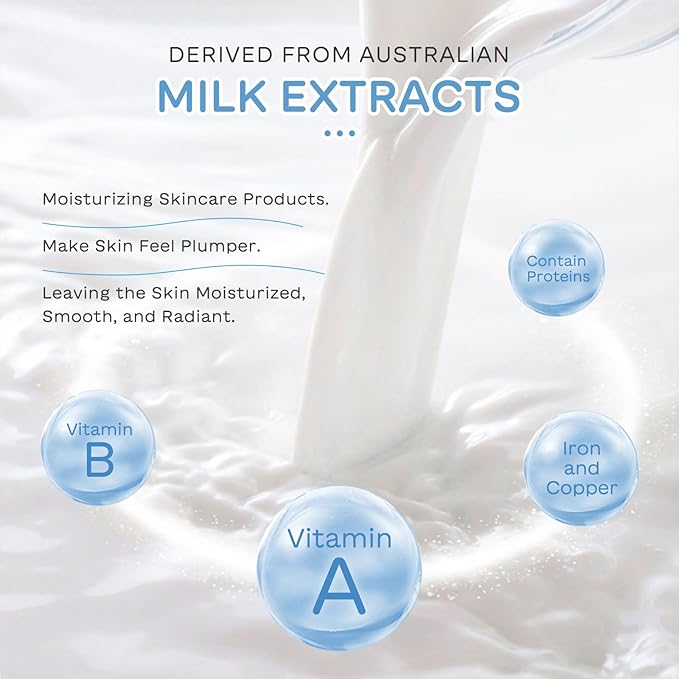 Milk Skin Care Set, Milk Skin Care For Teens 10-12, 9 IN 1 Kids Skin Care Set For Girls Ages 8-12, Moisturizing & Gentle Milk Girls Skin Care For Kids Age 8-12, Skincare For Girls 10-12