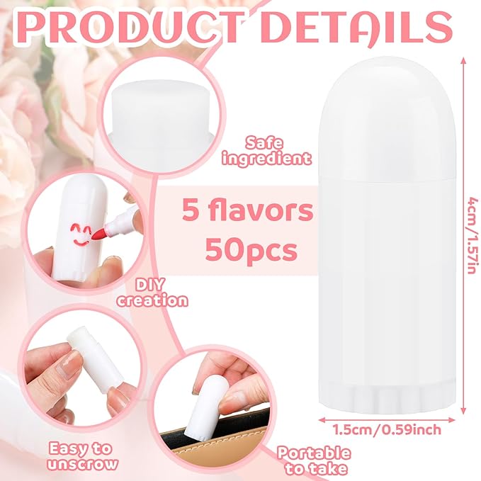 50 Pack Unlabeled Lip Balm Bulk Moisturizing