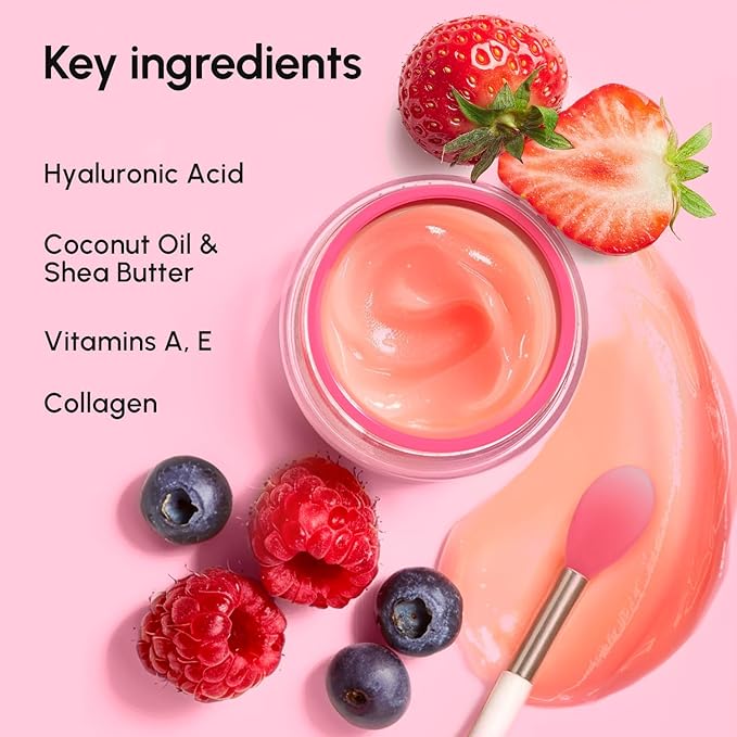 MAREE Lip Moisturizer - Lip Mask Overnight - Moisturizing Lips Butter Balm with Hyaluronic Acid - Lip Sleeping Mask - Lip Moisturizer For Very Dry Lips Care - Hidratante de Labios Care Products