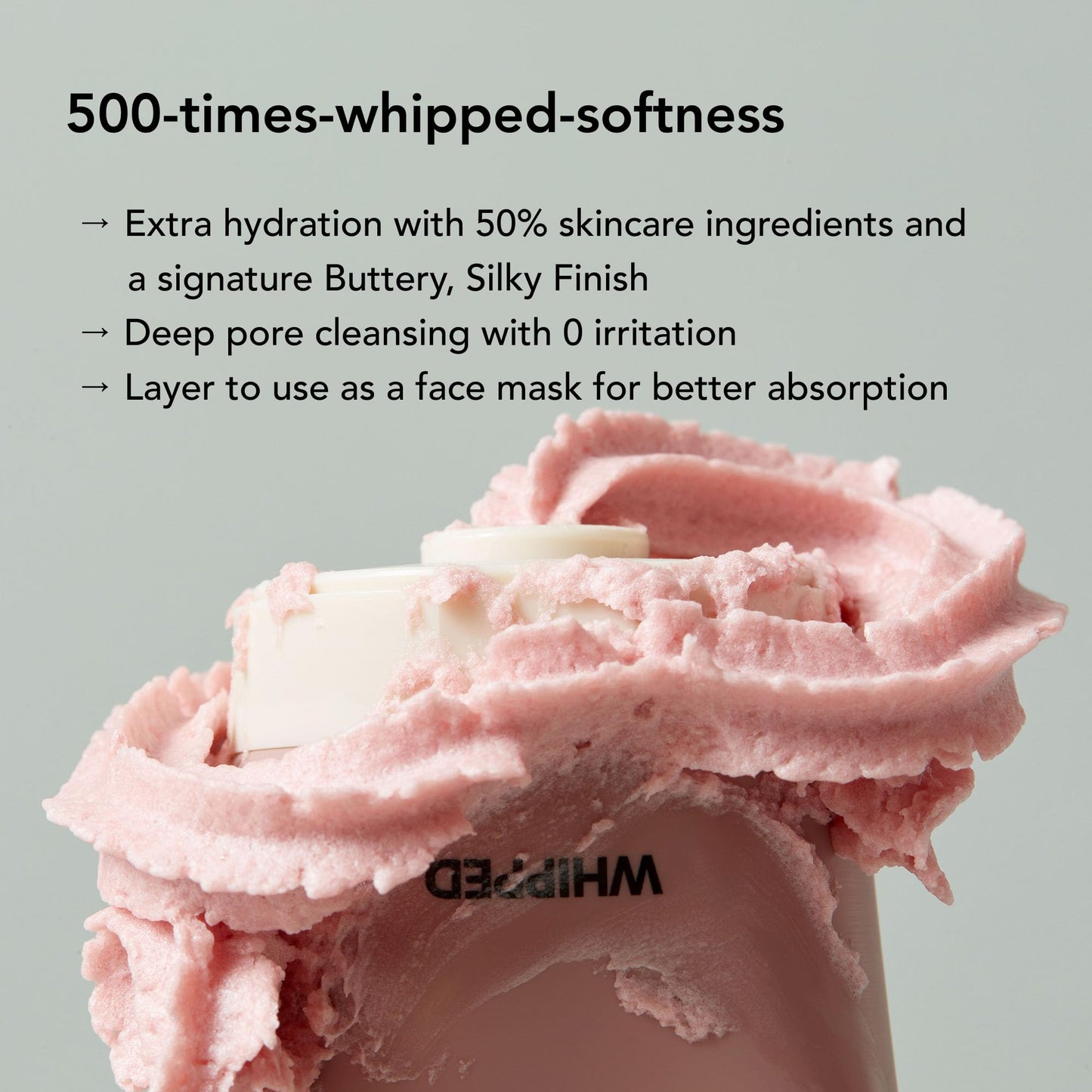 Whipped Korean Skincare Face Wash, Extra Deep Moisturizing Vegan Cream Facial Cleanser for Dry Skin with Niacinamide, Hyaluronic Acid, Ceramide, Lime & Avocado, Doubles as a Face Mask, 4.5 oz