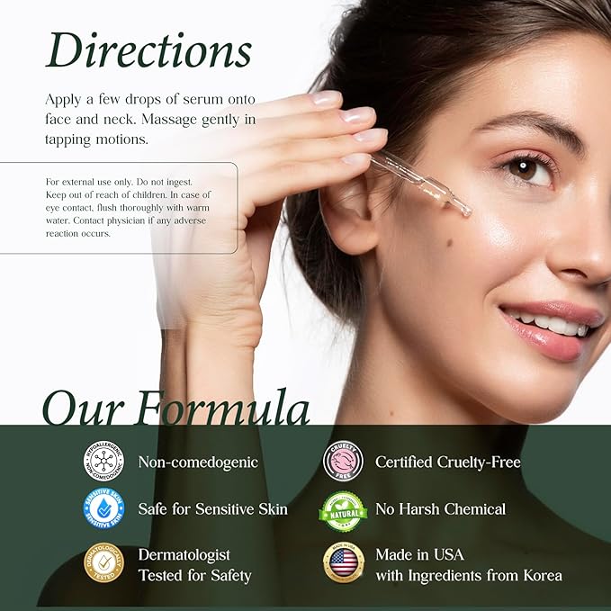 CLARA'S NEW YORK Super Food Shea Butter Facial Serum with Vitamin E to Moisturize and Heal, for Dry and Flaky Skin, 30ml /1Fl oz - Made In USA