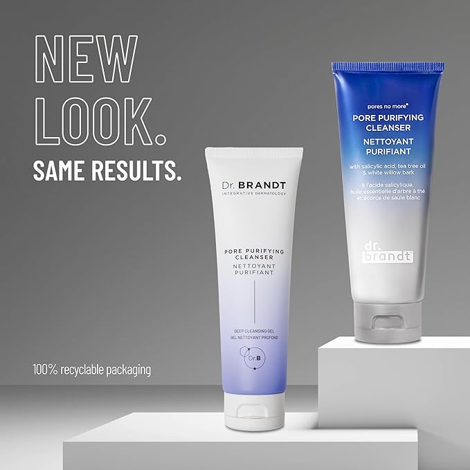 Dr. Brandt Pores No More, Pore Purifying Cleanser - Non-Drying Gel - Helps to Minimize the Appearance of Pores & Dissolves Impurities - 3.5 fl oz