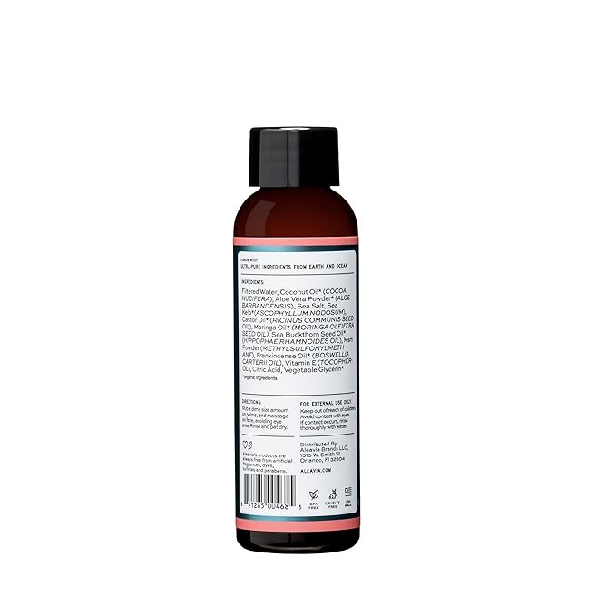 Aleavia Travel Size Purifying Facial Cleanse – Fragrance-Free Organic & All-Natural Prebiotic, Vegan Face Wash – Nourish your Healthy Skin Microbiome – 2 oz. (New Formula)