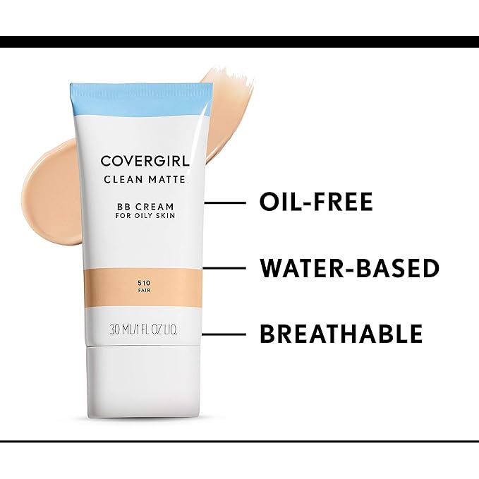 COVERGIRL - Clean Matte BB Cream, Oil-Free, Long-Lasting, 100% Cruelty-Free