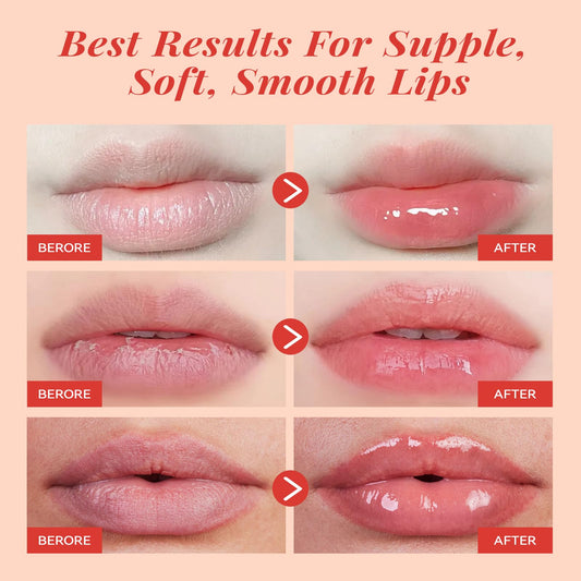 ANAI RUI Cherry Lip Scrub & Lip Mask Set with Vitamin E, Hyaluronic Acid & Shea Butter, Lip Scrubber Exfoliator, Hydrating Lip Mask Overnight, Sugar Scrub for Dry Chapped Lips, Lip Gift Set for Women