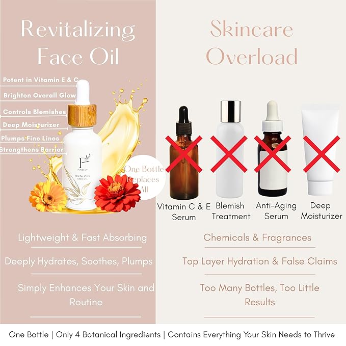100% Organic Tsubaki Face Oil & Under-Eye Serum. With Jojoba, Calendula, & Rice Bran - Hydrating & Brightening for Glowing Skin, Dark Spots & Even Skin Tone, Moisturizing Anti Aging Serum by Finally