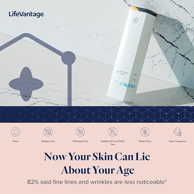 LifeVantage Face Moisturizer TrueScience Anti-Aging Face Cream, Hydrating Facial Moisturizer, Wrinkle and Anti Aging Face Cream with Nrf2 Actives, Skin Care for Face and Neck (50 ml)