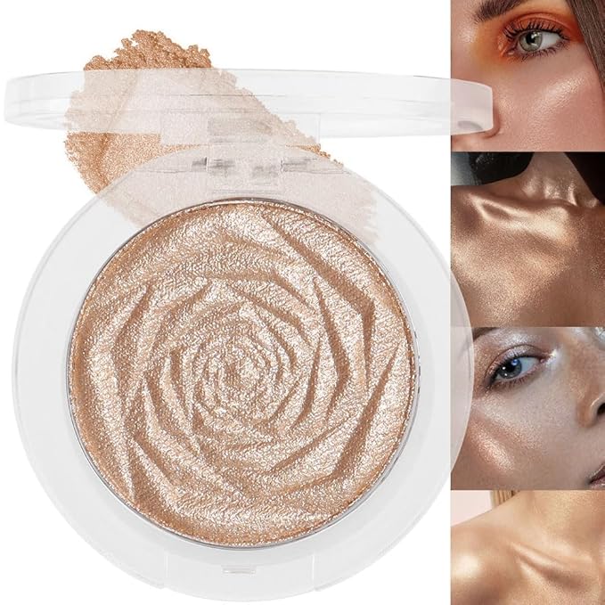 evpct Champagne Gold Face Highlighter Makeup Shimmer Glitter