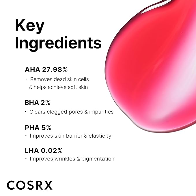 COSRX AHA BHA PHA LHA 35% Peel 1.01 fl. oz / 30 ml, Chemical Exfoliating Peeling Gel for Dull, Rough, Oily Complexion with Clogged Pores & Dead Cells, Highly Concentrated, Korean Skin Care