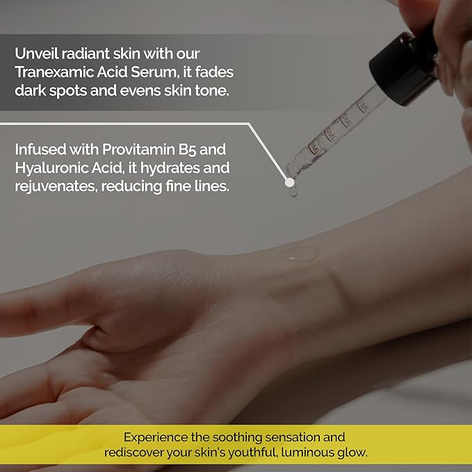 3% Tranexamic Acid Serum with Provitamin B5/Hyaluronic Acid – Soothing Hydrating & Radiant Skin Formula - 30ml