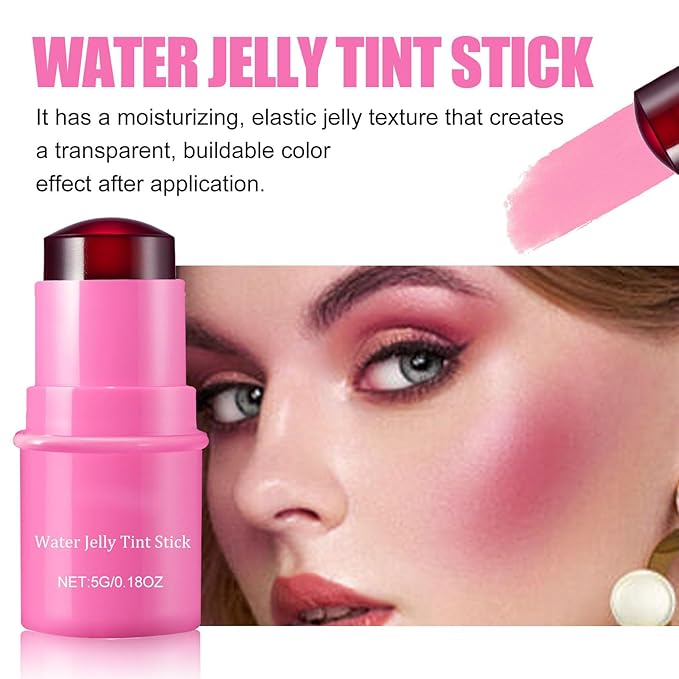 Milk Water Jelly Tint, Sheer Lip & Cheek Stick. (Red)