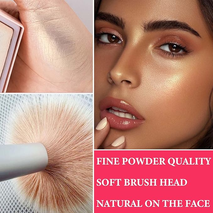 Face Glitter Blush Shimmer Waterproof Highlighter Blusher Powder,Facial