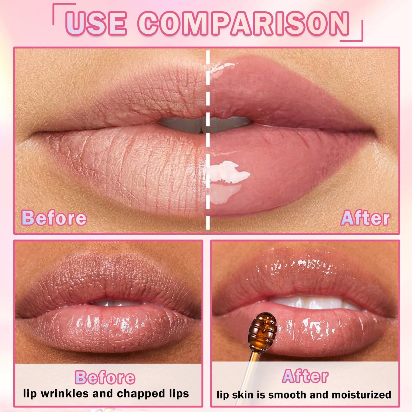 AOAZXBB 5PCS Bee Lip Balm Honey Pot Honey Watermelon Cherry Apple Strawberry Lip Balm,Moisturizing Sleeping Lip Mask Reduces Lip Lines Prevention Dry and Cracked