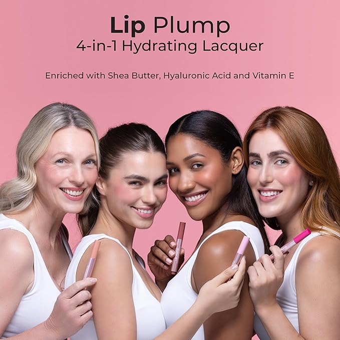 MCoBeauty Lip Plump 4-in-1 Hydrating Lacquer, Emily Nude Lip